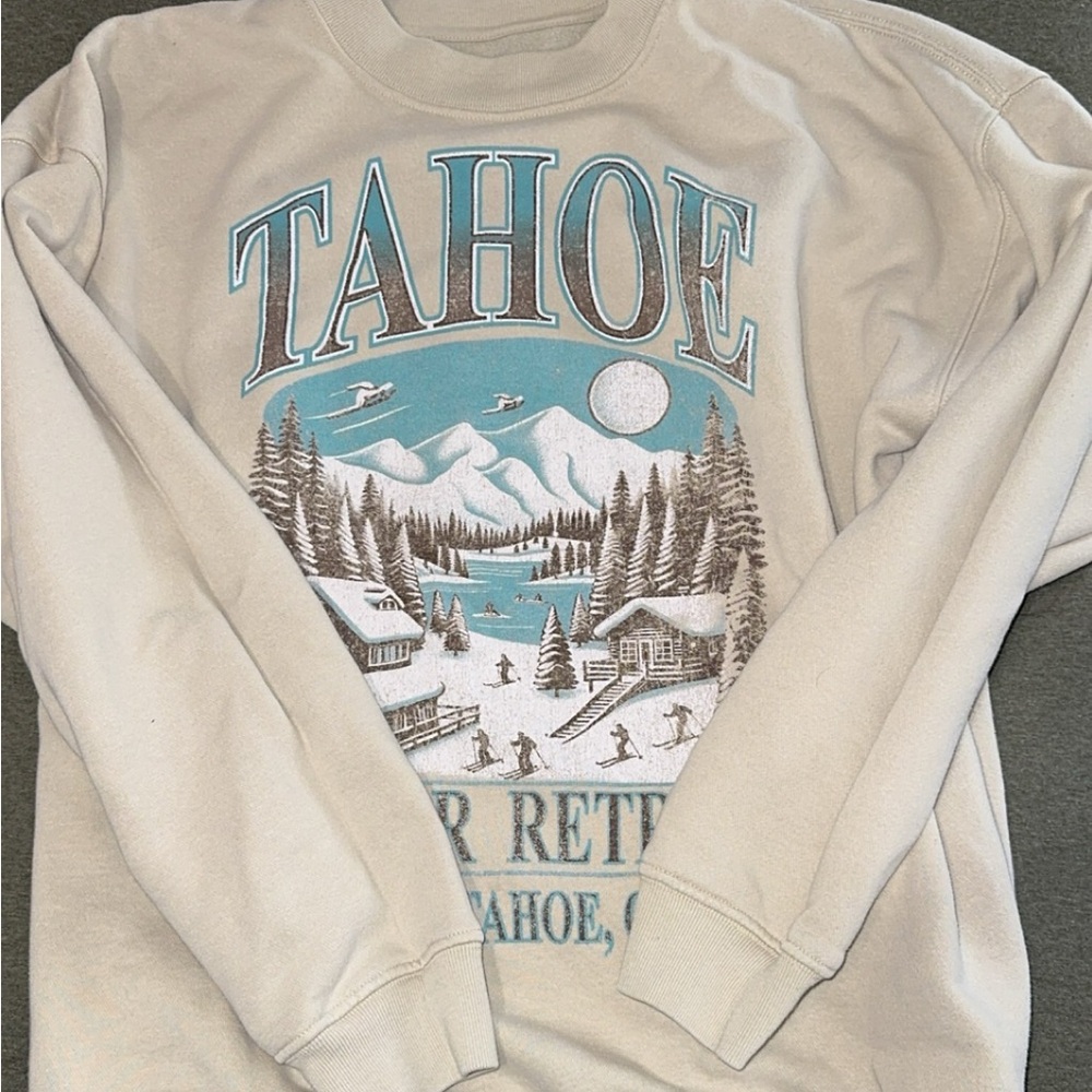 Tahoe Beige Graphic Sweater